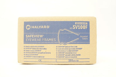 Halyard SV100F Safeview Eyewear Frames, Assorted Colors - Box of 100